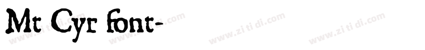 Mt Cyr font字体转换